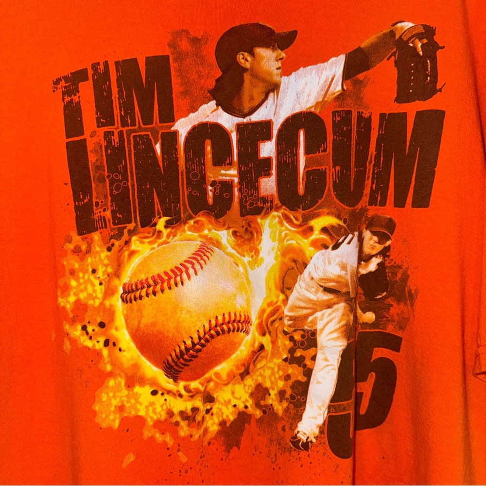 Vintage Rare Tim Lincecum Shirt 2010 San Francisco Giants XL